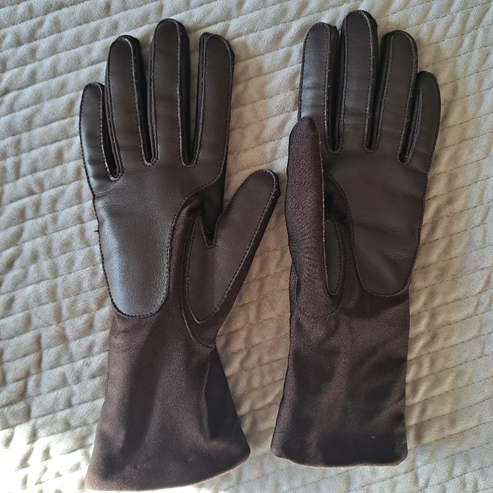 Thinsulate Vintage Style Chic Brown Winter Gloves Size OS
